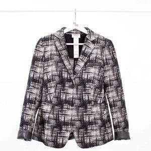 Akris Punto Black and White Abstract Print Blazer